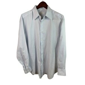 Brioni Men's Blue Dress Shirt | Size 16.5 / 42 | 100% Cotton Italy